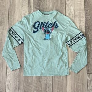 Disney Junior’s Long Sleeve Shirt - Mint Green with Stitch